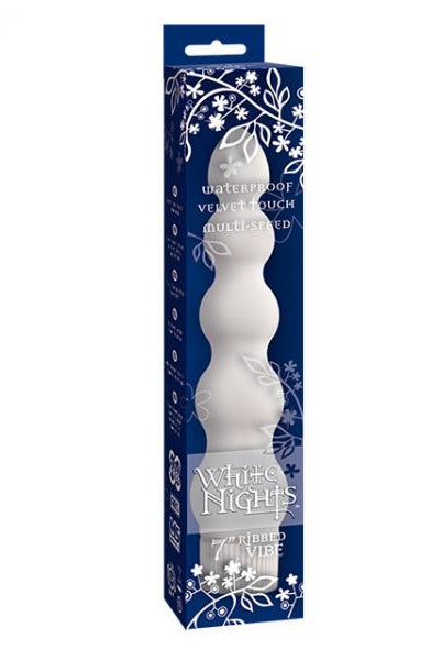 White Nights 7 inches Ribbed Vibrator - ACME Pleasure