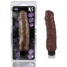 X5 Realistic Hard On 9 inches Vibrating Dildo - Brown - ACME Pleasure