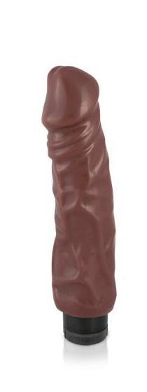 X5 Realistic Hard On 9 inches Vibrating Dildo - Brown - ACME Pleasure