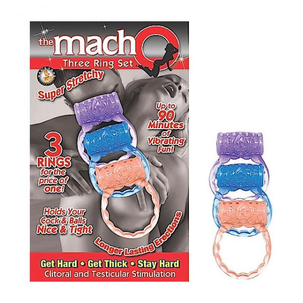 Macho Three Ring Set (assorted) - ACME Pleasure