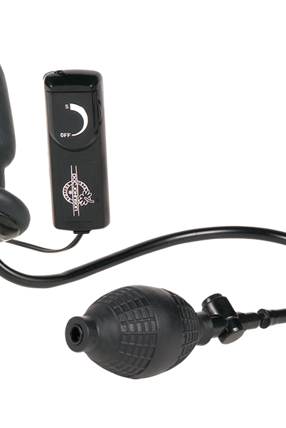 Deluxe Wonder Plug Inflatable Vibrating Black - ACME Pleasure