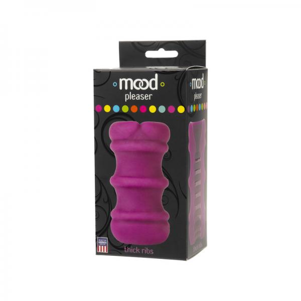 Mood Pleaser Thick Ribbed Purple Masturbator - ACME Pleasure