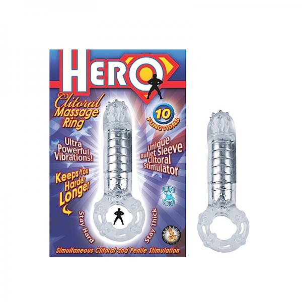 Hero Cockring & Clitoral Massager-clear - ACME Pleasure