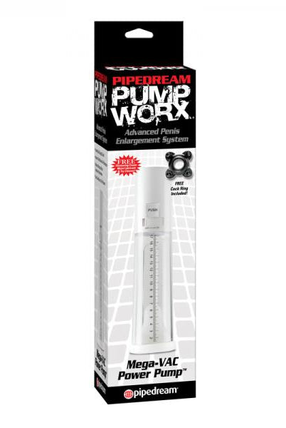 Pump Worx Mega Vac Power Pump White - ACME Pleasure