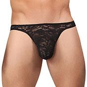 Bong Thong Stretch Lace Black Small/Medium - ACME Pleasure