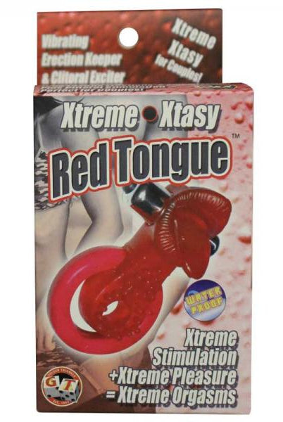 Xtreme Ring Of Xtasy Vibrating Red Tongue - ACME Pleasure