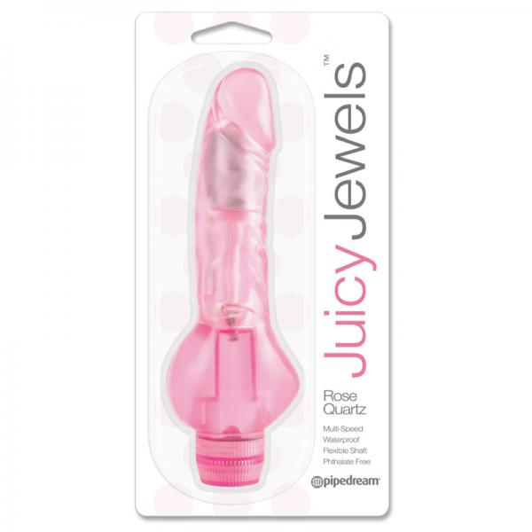 Juicy Jewels Rose Quartz Pink Realistic Vibrator - ACME Pleasure