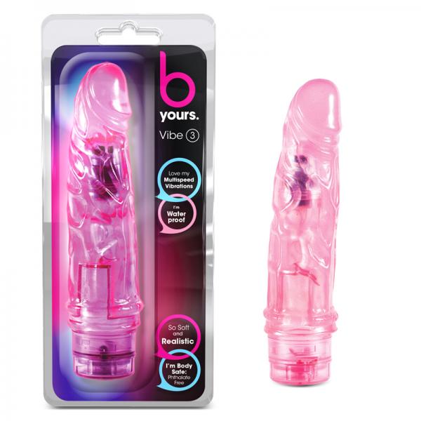 B Yours Cock Vibe 3 Pink Realistic Vibrating Dildo - ACME Pleasure