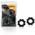 Stay Hard Nutz 2 Black Cock Rings - ACME Pleasure