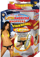 Latin American Whoppers 8in Vibrating Dong With Universal Harness - ACME Pleasure