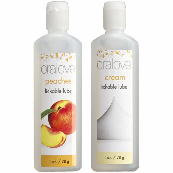 Oralove Delicious Duo Lickable Lubes Peaches and Cream - ACME Pleasure