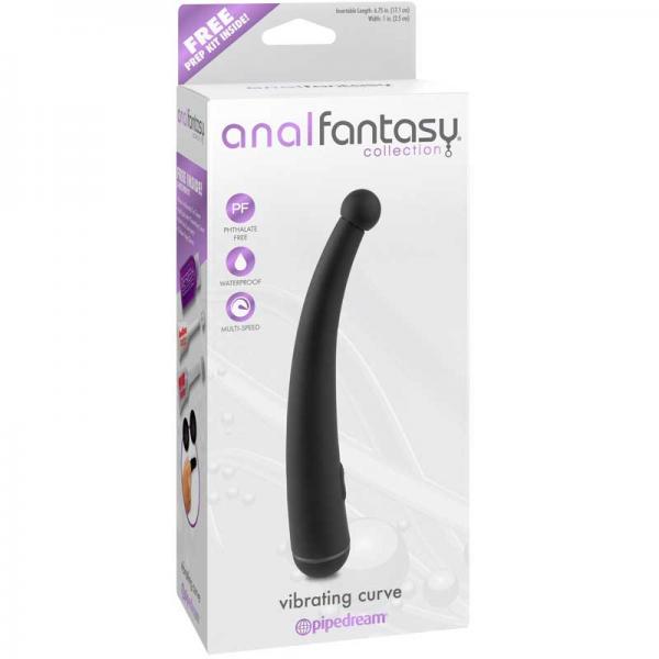 Anal Fantasy Vibrating Curve Probe Black - ACME Pleasure