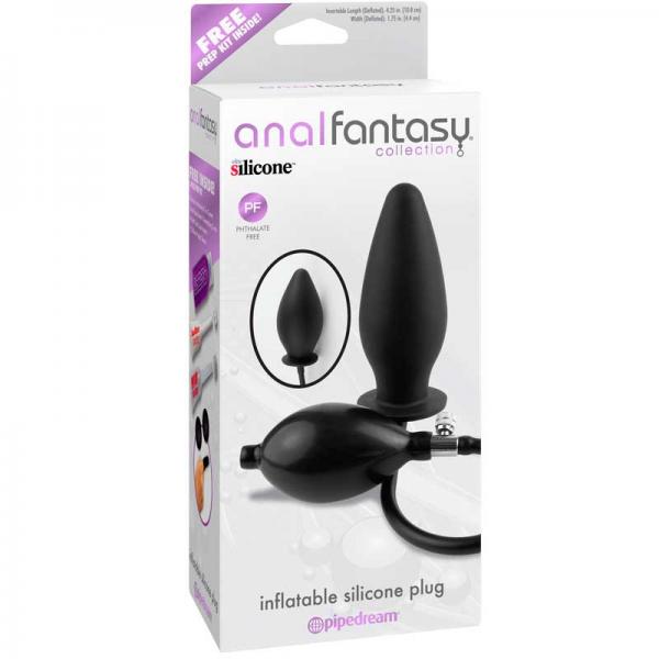 Anal Fantasy Inflatable Silicone Plug Black - ACME Pleasure