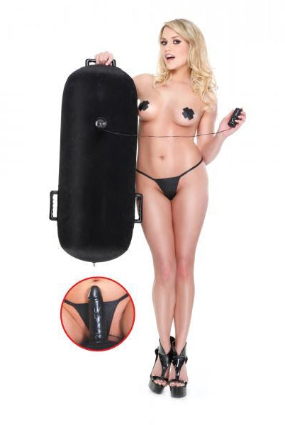 Inflatable Luv Log With Remote Control Vibrating Dildo - Black - ACME Pleasure