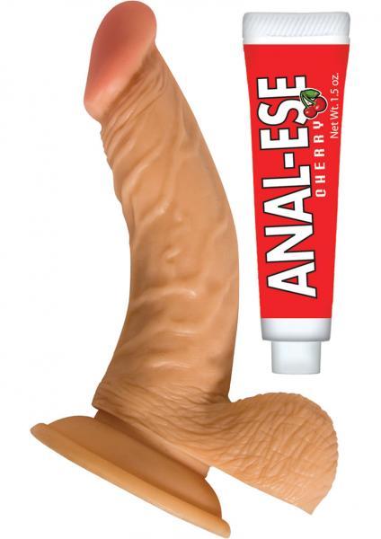 All American Whoppers 6.5 inches Curved Dong Balls + Anal Ese - ACME Pleasure
