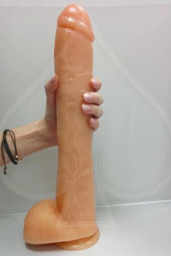 Bruno Dildo 14in - Beige - ACME Pleasure