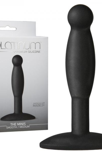 Platinum Premium Silicone The Minis Smooth Medium Black - ACME Pleasure
