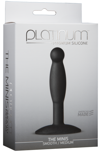 Platinum Premium Silicone The Minis Smooth Medium Black - ACME Pleasure