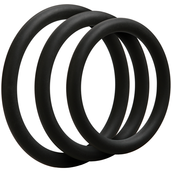 Optimale 3 Silicone C-Ring Set Thin Black - ACME Pleasure