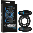 Optimale Silicone Vibrating Double C-Ring Waterproof - Black - ACME Pleasure