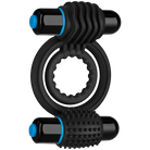 Optimale Silicone Vibrating Double C-Ring Waterproof - Black - ACME Pleasure