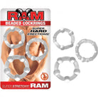 Ram Beaded Cock Rings Clear Pack of 3 - ACME Pleasure