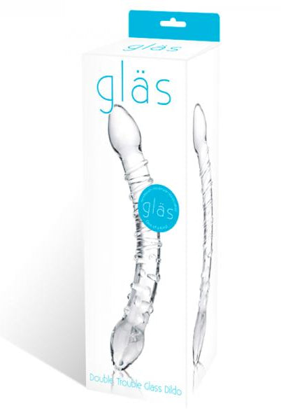 Glas Double Trouble Glass Dildo Clear - ACME Pleasure