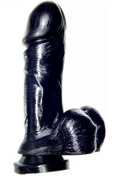 7 inches Thick Cock Balls & Suction Cup Black - ACME Pleasure