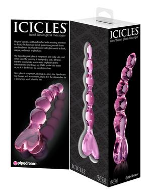 Icicles No 43 Pink Glass Beaded Massager - ACME Pleasure