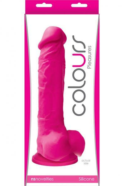 Colours Pleasures 8 inches Silicone Dildo - Pink - ACME Pleasure