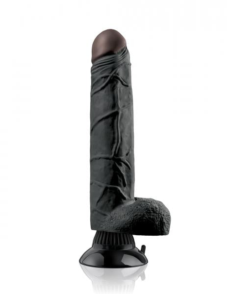 Real Feel Deluxe No 7 Black Vibrating Dildo - ACME Pleasure