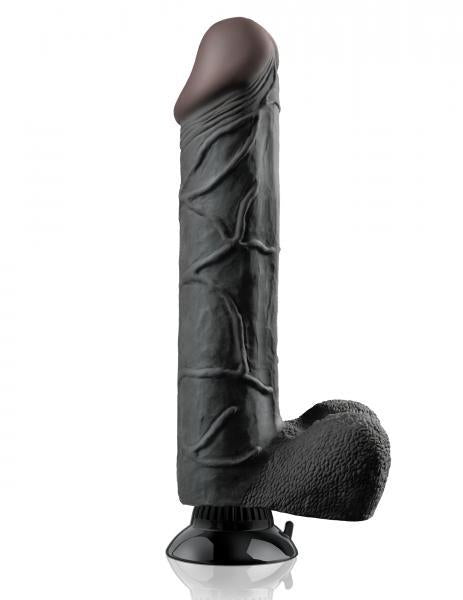 Real Feel Deluxe No.12 Black Vibrating Dildo - ACME Pleasure