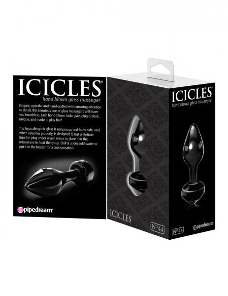 Icicles No. 44 Black Glass Butt Plug - ACME Pleasure