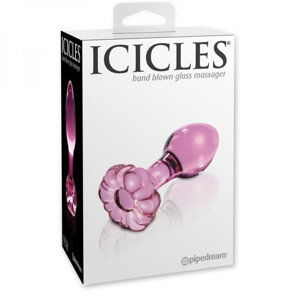 Icicles No 48 Pink Glass Butt Plug - ACME Pleasure