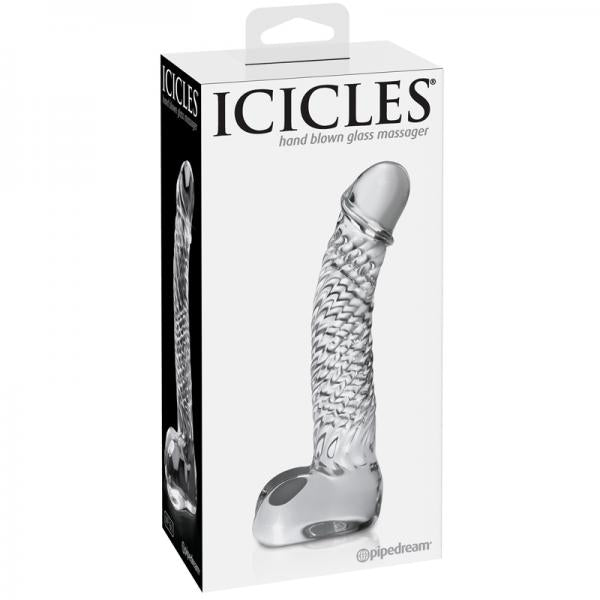 Icicles No 61 Clear Glass Realistic Dildo - ACME Pleasure