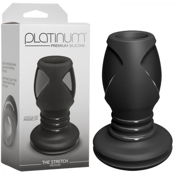 Platinum Silicone The Stretch Silicone Anal Plug Medium - Black - ACME Pleasure