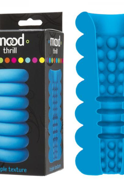 Mood Thrill Triple Texture Blue Stroker - ACME Pleasure