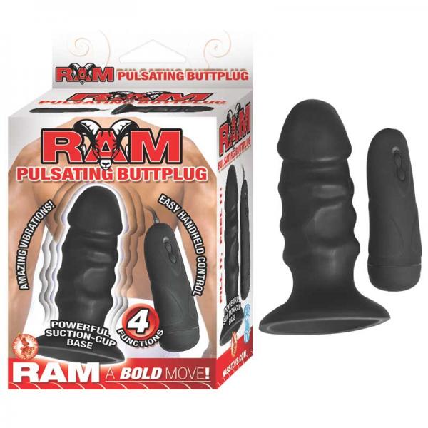 Ram Pulsating Butt Plug 4 Function Black - ACME Pleasure