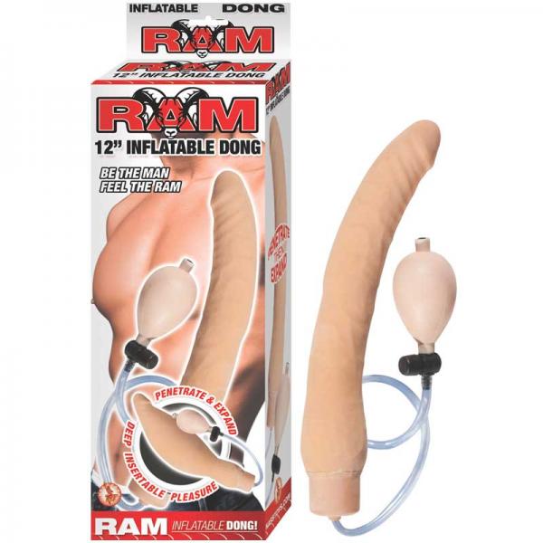 Ram 12 inches Inflatable Dong Beige - ACME Pleasure