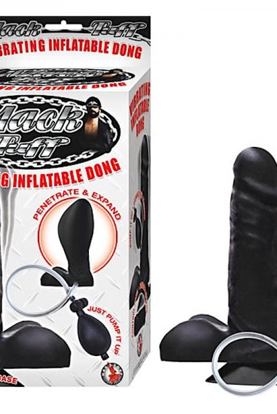 Vibrating Inflatable Dong Black - ACME Pleasure