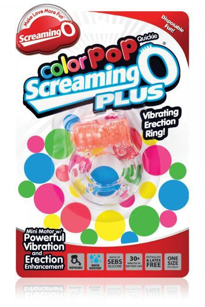 Color Pop Quickie Plus Screaming O Vibrating Orange Ring - ACME Pleasure