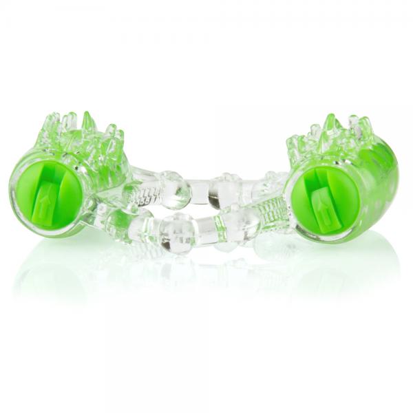 Color Pop Two O Quickie Green Vibrating Ring - ACME Pleasure