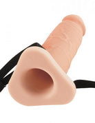 8 Inches Silicone Hollow Extension Beige - ACME Pleasure