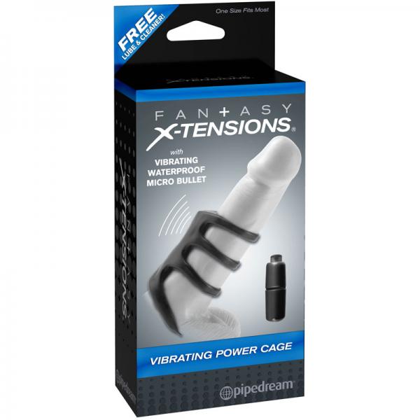 Fantasy X-Tensions Vibrating Power Cage Black - ACME Pleasure