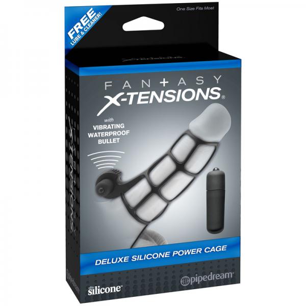 Deluxe Silicone Power Cage - Black - ACME Pleasure