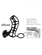 Deluxe Silicone Power Cage - Black - ACME Pleasure