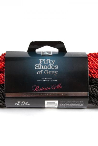 Fifty Shades Of Grey Restrain Me Bondage Rope Twin Pack (1 Red/ 1 Black) - ACME Pleasure