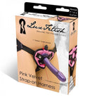 Lux Fetish Velvet Strap On Harness Pink O/S - ACME Pleasure