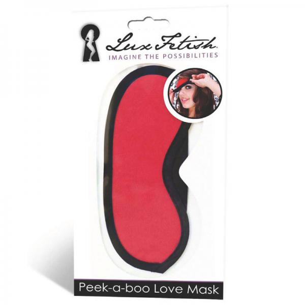Lux Fetish Peek-A-Boo Love Mask Red O/S - ACME Pleasure