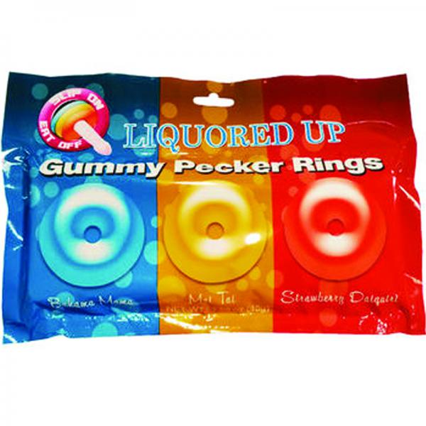 Liquored Up Pecker Gummy Rings 3 Pack - ACME Pleasure